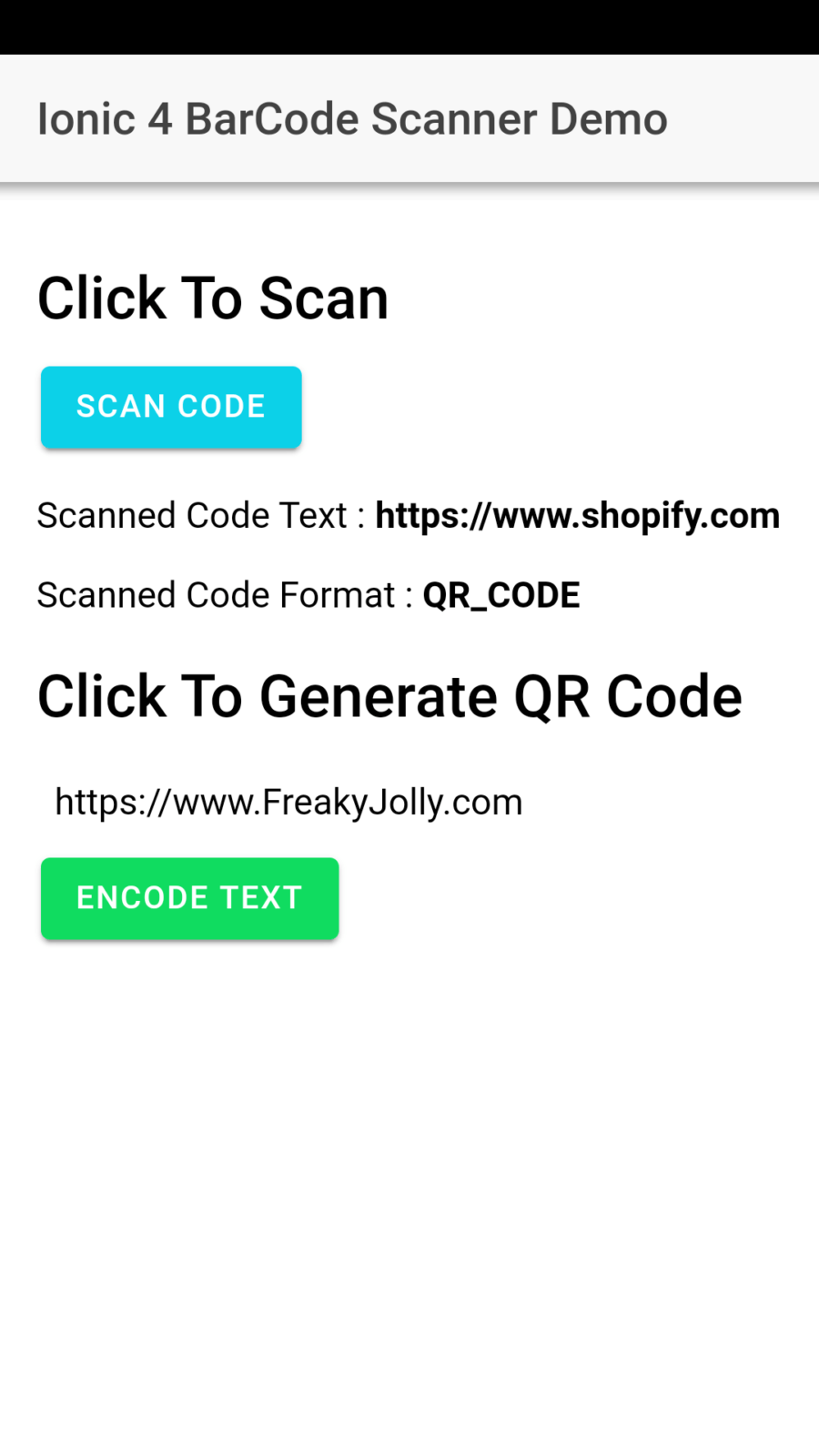 Ionic 4 Add Barcode Qr Code Scanner Encoder Generator