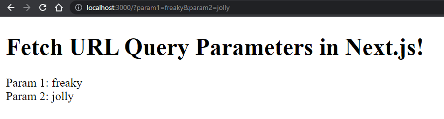 Next.js Query Parameters